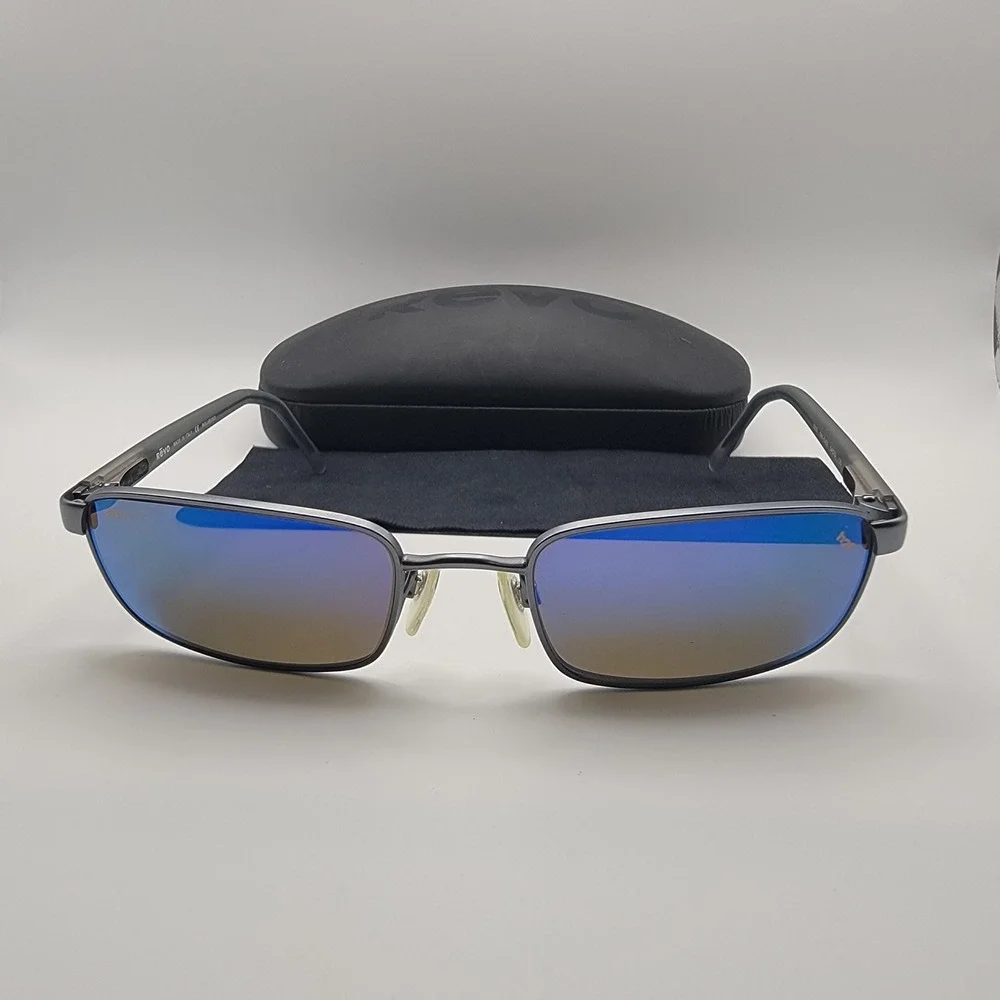 Revo 3005 084-S/62 Sunglasses Men 54mm Gunmetal Blue Water Polarized Italy Metal